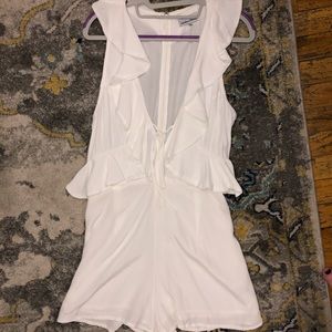 Bamboo blonde white romper